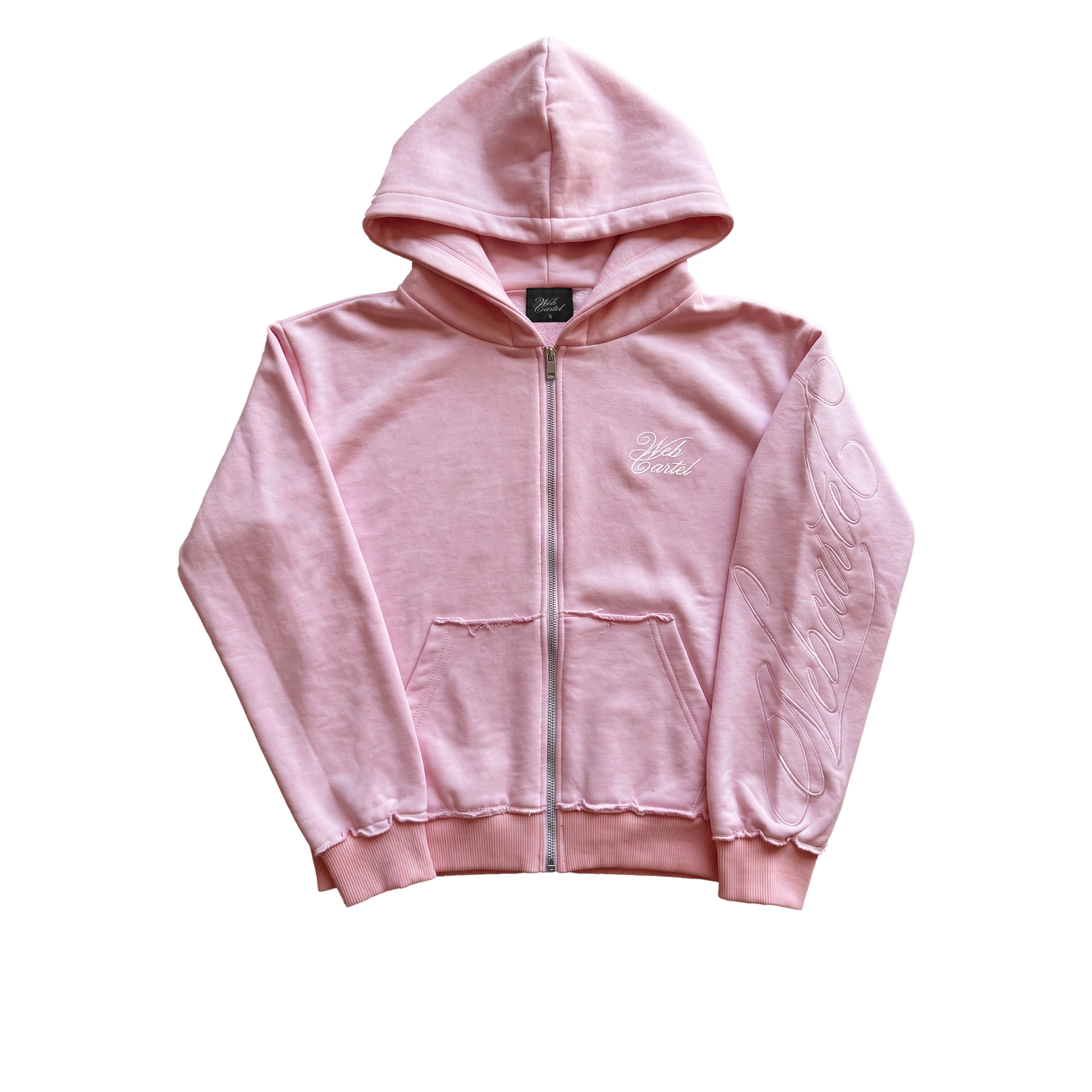 WEBCARTEL UNISEX  ZIP HOODIE - PINK