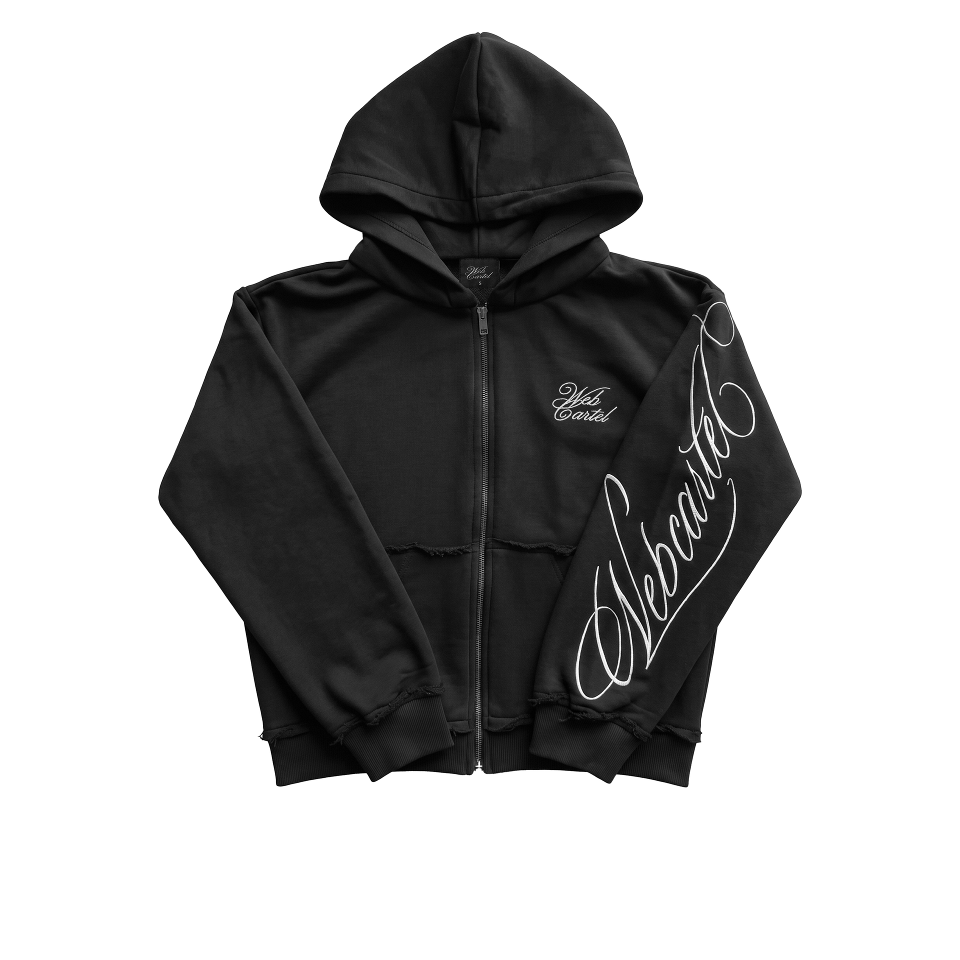 WEBCARTEL UNISEX  ZIP HOODIE - BLACK
